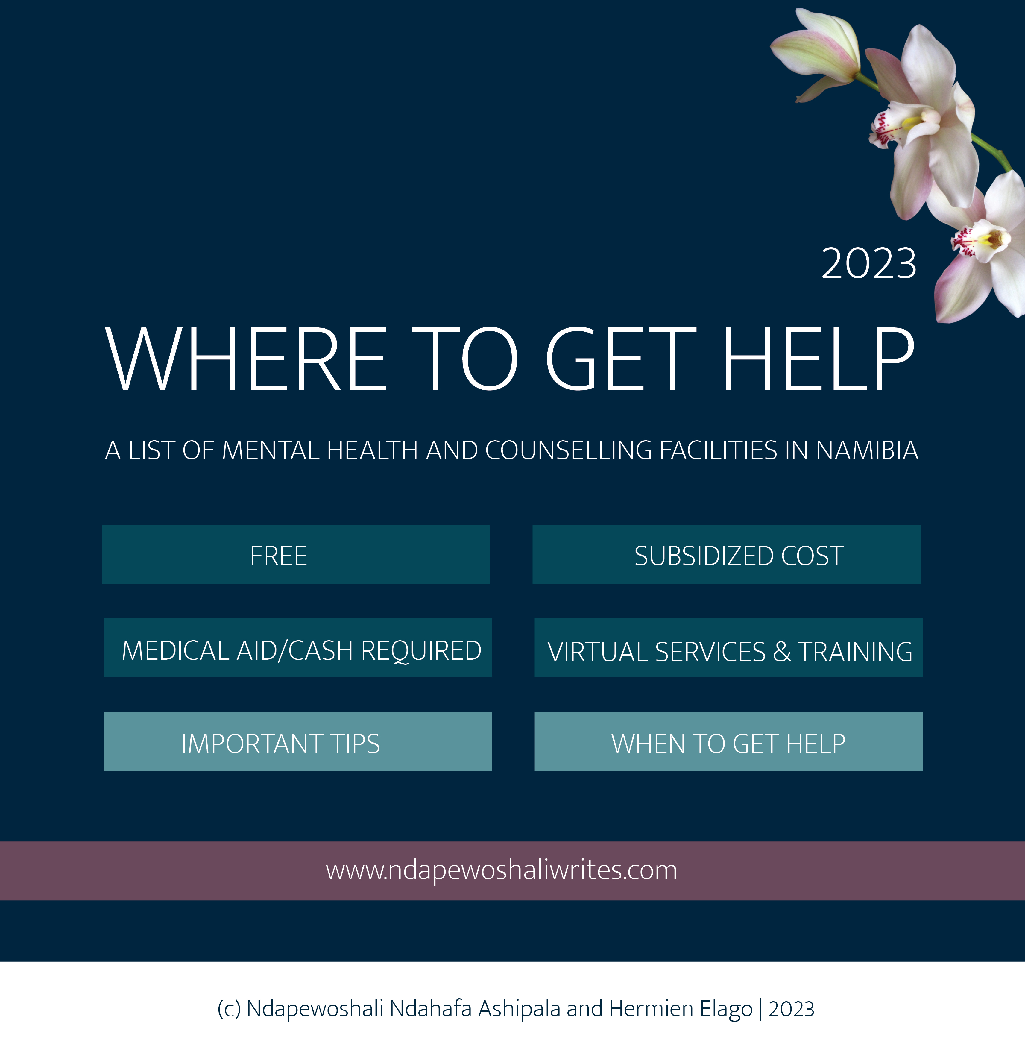 WHERE TO GET HELP 2023 – Ndapewoshali Writes